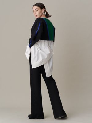 ＭＵＬＴＩＣＯＬＯＲ　ＷＡＶＥ　ＬＩＮＥ　ＳＨＯＲＴ　ＫＮＩＴ