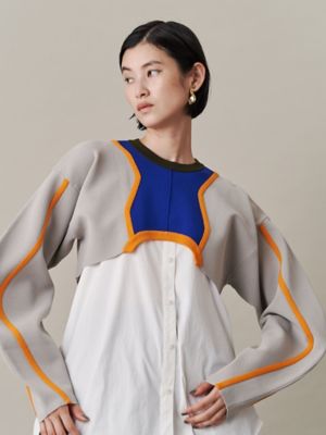 ＭＵＬＴＩＣＯＬＯＲ　ＷＡＶＥ　ＬＩＮＥ　ＳＨＯＲＴ　ＫＮＩＴ
