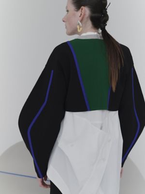 UN3D./アンスリード MULTICOLOR WAVE LINE SHORT KNIT