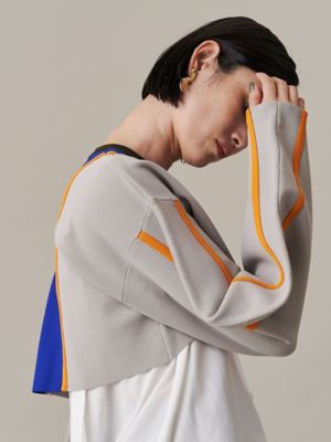 ＭＵＬＴＩＣＯＬＯＲ　ＷＡＶＥ　ＬＩＮＥ　ＳＨＯＲＴ　ＫＮＩＴ