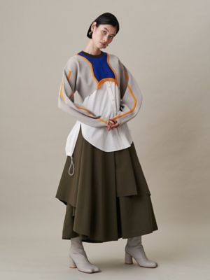 ＭＵＬＴＩＣＯＬＯＲ　ＷＡＶＥ　ＬＩＮＥ　ＳＨＯＲＴ　ＫＮＩＴ