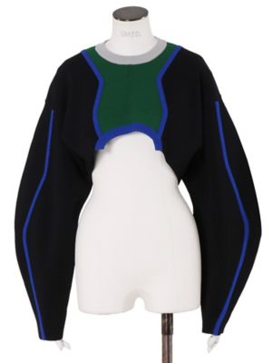 ＭＵＬＴＩＣＯＬＯＲ　ＷＡＶＥ　ＬＩＮＥ　ＳＨＯＲＴ　ＫＮＩＴ