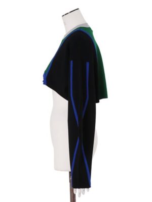 ＭＵＬＴＩＣＯＬＯＲ　ＷＡＶＥ　ＬＩＮＥ　ＳＨＯＲＴ　ＫＮＩＴ
