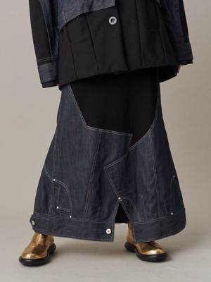 早い者勝ち 完売品【新品】UN3D デニムディテールドッキングTシャツ 36 DENIM DETAIL DOCKING T-SH【セットアップ着用可能】 | Tシャツ