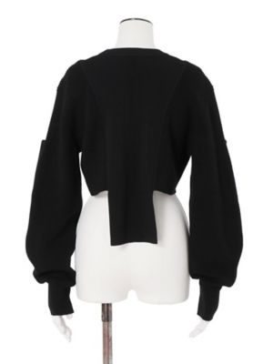 【UN3D. 】アンスリード SHOULDER OPEN KNIT OP 黒 UN3D.（アンスリード）の「SHOULDER OPEN SHORT KT / ショルダー