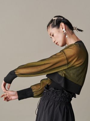 UN3D. 2TONE SHEER KT 2トーンシアーニットカーディガン UN3D.（アンスリード）の「2TONE SHEER KT CD / 2トーンシアー