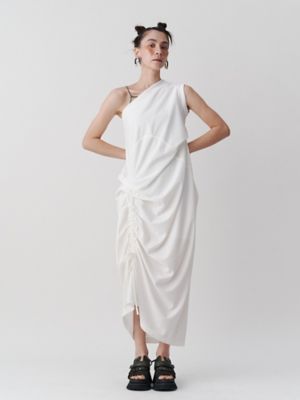 TUCK GATHER ONE SHOULDER OP | UN3D./アンス