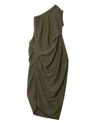 TUCK GATHER ONE SHOULDER OP | UN3D./アンス