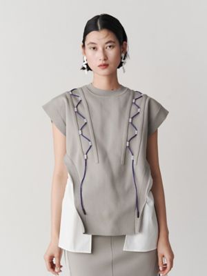 ＜UN3D.＞ＷＡＶＥ　ＣＯＤＥ　ＫＮＩＴ　ＴＯＰＳ【セットアップ着用可能】