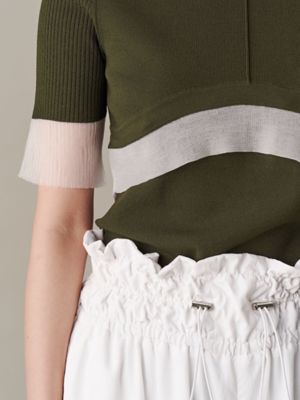 ＣＯＬＯＲ　ＢＬＯＣＫ　ＳＨＥＥＲ　ＴＯＰ