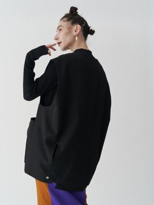 SHEER POCKET 2WAY COCOON VEST | UN3D