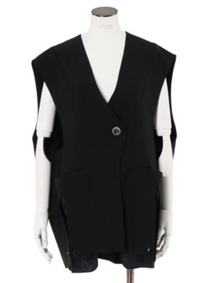 美品25AW 完売UN3D. アンスリード シアーポケット2WAYコクーンベスト SHEER POCKET 2WAY COCOON VEST | UN3D