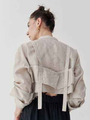 トップス UN3D. BUSTIER LAYERED SHORT SH BUSTIER LAYERED SHORT SH | UN3D./アンス