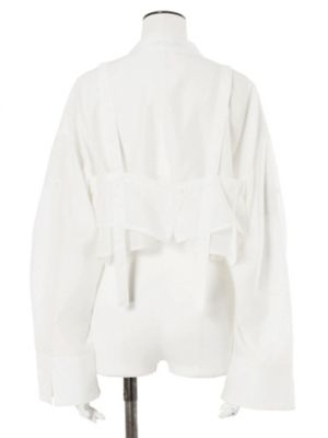 【極美品】 UN3D. BUSTIER LAYERED SHORT SH BUSTIER LAYERED SHORT SH / ビスチェレイヤードショートシャツ