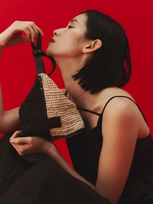 BICOLOR RAFFIA MINI BAG | UN3D./アンスリード