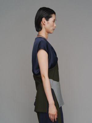 美品！アンスリード TRIVIAL BORDER ASYMME KNIT TOP 美品✨️UN3D TRIVIAL BORDER ASYMME KNIT TOP - メルカリ