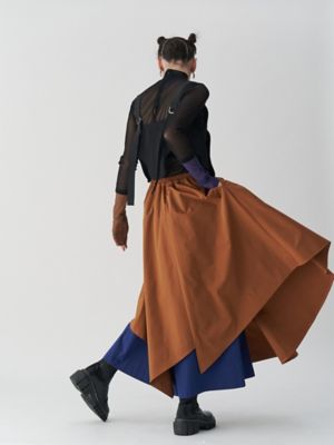 ＨＡＬＦ　ＢＩ－ＣＯＬＯＲ　ＳＬＥＥＶＥ　ＴＵＬＬＥ　ＴＯＰ