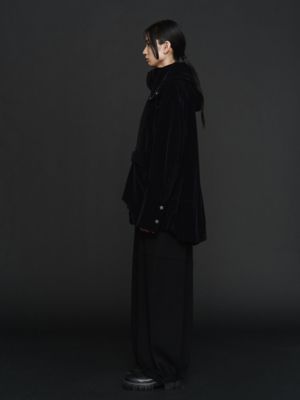 VELVET HEM GATHER HOOD CT 【セットアップ着用