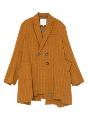 UN3D./アンスリード LINE CHECK INSERT DESIGN JK キャメル コート・ジャケット【三越伊勢丹/公式】