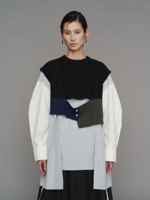 KNIT VEST DOCKING SHIRT | UN3D./アンスリード