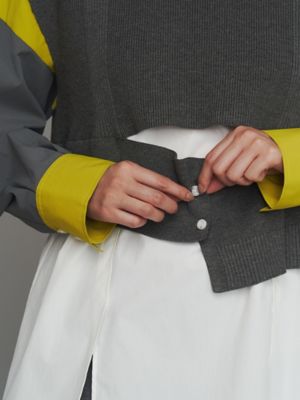 KNIT VEST DOCKING SHIRT | UN3D./アンスリード