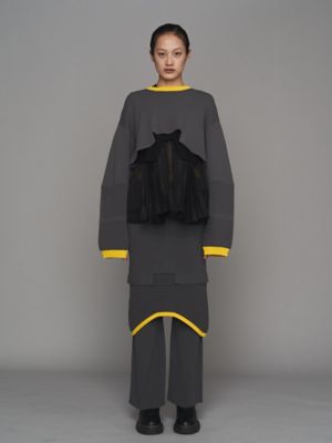 京都ハンナリーズ　TRES 製ブラック ウォームアップウェア MESH SKIRT LAYER PT【セットアップ着用可能