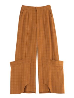 UN3D./アンスリード LINE CHECK INSERT DESIGN PT キャメル パンツ・ズボン【三越伊勢丹/公式】