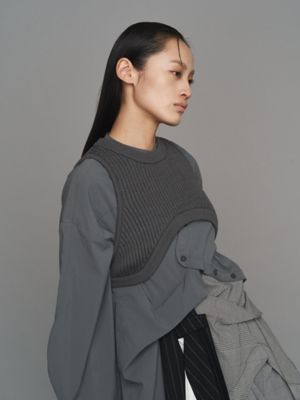 完売品】アンリアン unliens / short trench gilet 0056-1_003233c6-d620-4f30-a2a4