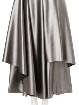 FAKE LEATHER ASYMME LAYERED PT | UN3D