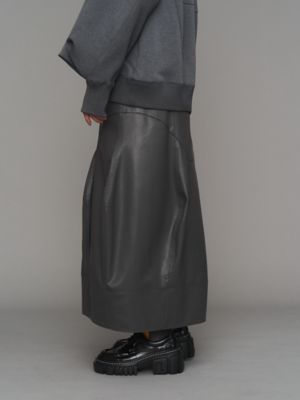 FAKE LEATHER COCOON SK | UN3D./アンスリード  