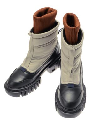 UN3D./アンスリード UN3D. SOLE RIB DOCKING BOOTS ベージュ 靴【三越伊勢丹/公式】