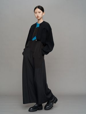 美品✨UN3D. シースルースリーブカーディガン　24AW 黒　M アンスリード CORD LINE SHORT CARDIGAN | UN3D./アンスリード