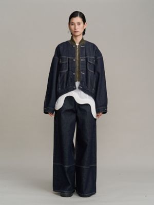 WAVE LINE SIDE RIB DENIM PANTS | UN3D