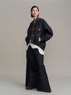 WAVE LINE SIDE RIB DENIM PANTS | UN3D