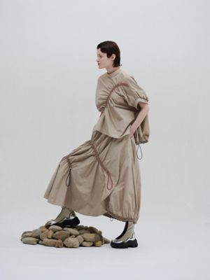 現行 美品 UN3D.アンスリードWAVE SHIRRING JUMP SUIT WAVE DRAWSTRING TOP | UN3D./アンスリード | 三越