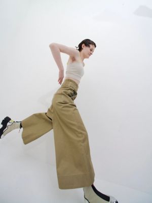 Taeko Nagai様　美品✨ アンスリード　コンストラクティブウェーブ　38 Dickies？】W WAIST WIDE PANTS | UN3D./アンス