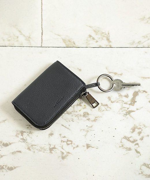  Lジップ カー キー ケース ウィズ シグネチャー キャンバス ブロッキング BLACK ハンドバッグ・財布
