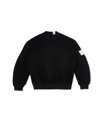 N.HOOLYWOOD COMPILE LINE エヌハリウッド ミスターハリウッド コンパイルライン 25SS 日本製 SWEATSHIRT ダンボールニット スウェットシャツ 2251-CS09-018 peg 40 BLACK トレーナー クルーネック プルオーバー トップス【新古品】【中古】【N.HOOLYWOOD COMPILE LINE】 looponline_g21094