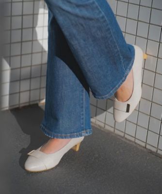 ＜BEAUFIT (Women)＞ＢＥＡＵＦＩＴ　Ａ１４Ｙ　ラウンドトウデザインパンプス　ライトベージュ　パンプス