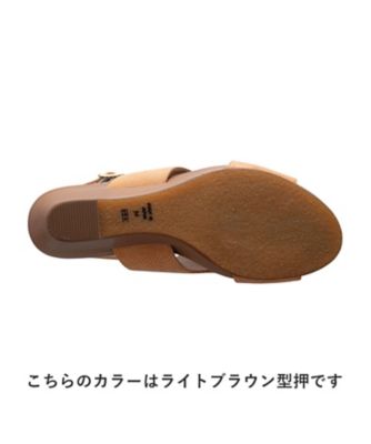 ＢＥＡＵＦＩＴ　Ａ６１Ｙ　ウエッジサンダル　ブラック型押　サンダル