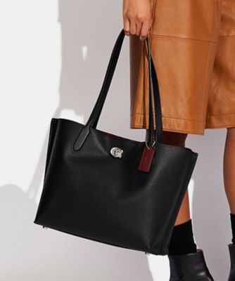 COACH】コーチ ハドソン レザー トートバッグ ブラック バッグ - バッグ
