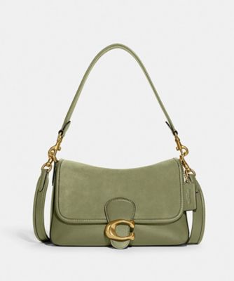 美品】Coach ソフトタビー ホーボー グリーン系 ショルダーバッグ2way
