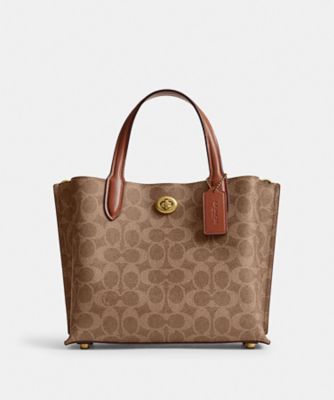 ウィロウ トート バッグ 24・シグネチャー キャンバス | COACH  