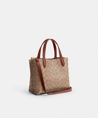 ウィロウ トート バッグ 24・シグネチャー キャンバス | COACH 