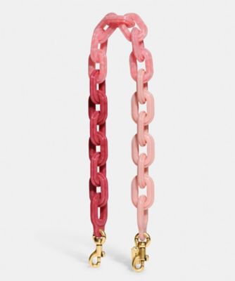 ショート チェーン ストラップ ウィズ リサイクル レジン | COACH 