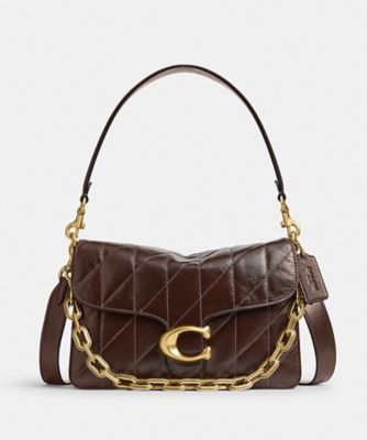COACH/コーチ チェーン タビー ショルダー バッグ・キルティング BROWN 旅行用かばん・バッグ【三越伊勢丹/公式】