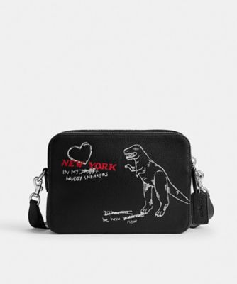 COACH チャーター クロスボディ バッグ 24 コーチ グラフィック 黒 