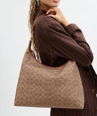COACH/コーチ ジュリエット ショルダー バッグ 38・シグネチャー キャンバス BROWN 旅行用かばん・バッグ【三越伊勢丹/公式】