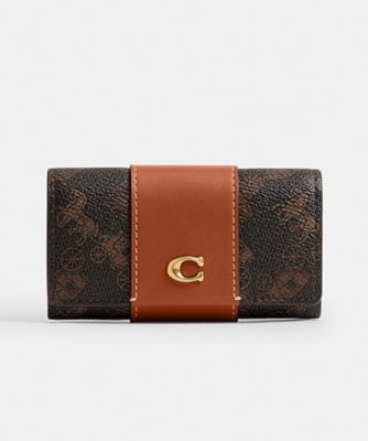 COACH/コーチ エッセンシャル 6 リング キー ケース・ホース アンド キャリッジ プリント BROWN 財布・マネークリップ【三越伊勢丹/公式】