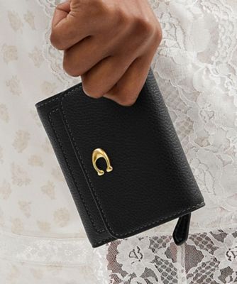COACH/コーチ ミラ スモール フラップ ウォレット BLACK 財布・マネークリップ【三越伊勢丹/公式】